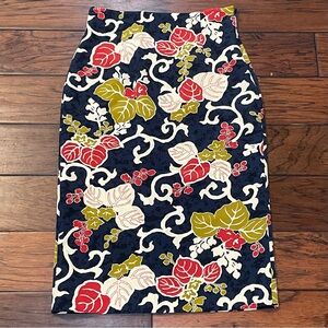 Zara Floral Pencil Skirt - Navy, Red, Olive